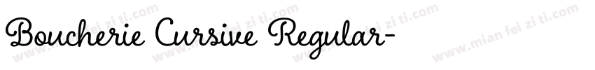 Boucherie Cursive Regular字体转换